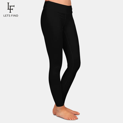 LETSFIND Women’s High Waist Full Leggings – Solid Colors, Black/Blue/Grey/Wine Red, High Elasticity & Comfort Fit