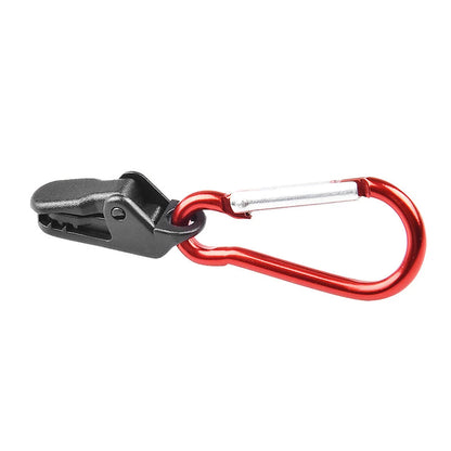 10pcs Tarp Awning Clamp Clips with Carabiner | Tent Snaps Hangers for Camping & Farming | Secure Lock Grip Clamp for Outdoor Use
