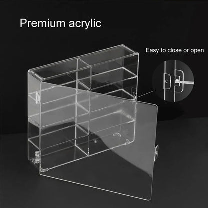 1:64 Acrylic Car Display Case - 8 Grid Transparent Dustproof Storage Box for Toy Model Cars & Collectors