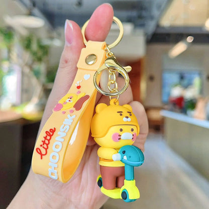 Choonsik Silicone Keychain - Cute Figurine Pendant for Car Keys, Bags & Small Gifts