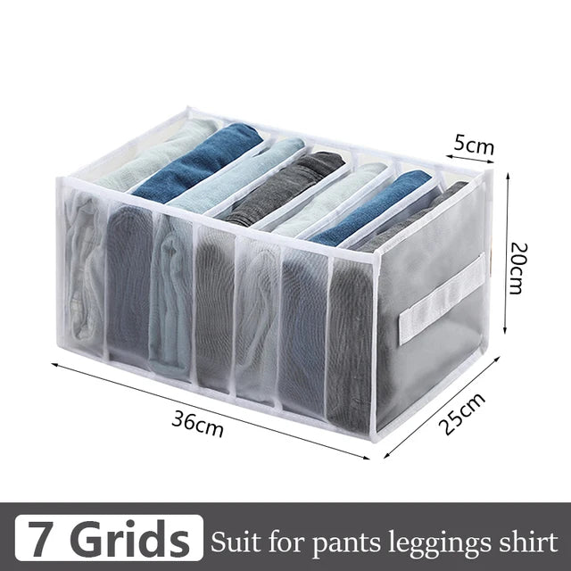 Jeans & Clothing Storage Box – Closet Organizer Drawer System for Pants, Cabinet, and Clothing Organization