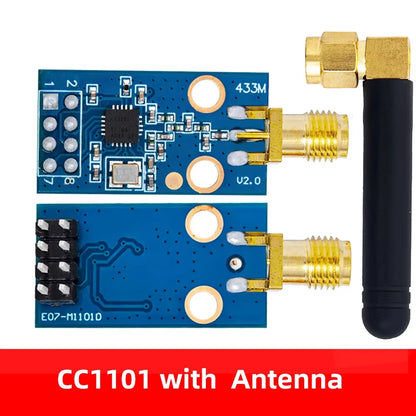 CC1101 433/868MHz Wireless Transceiver Module – 10mW Long Range (300–1000m) with SMA Antenna for Arduino