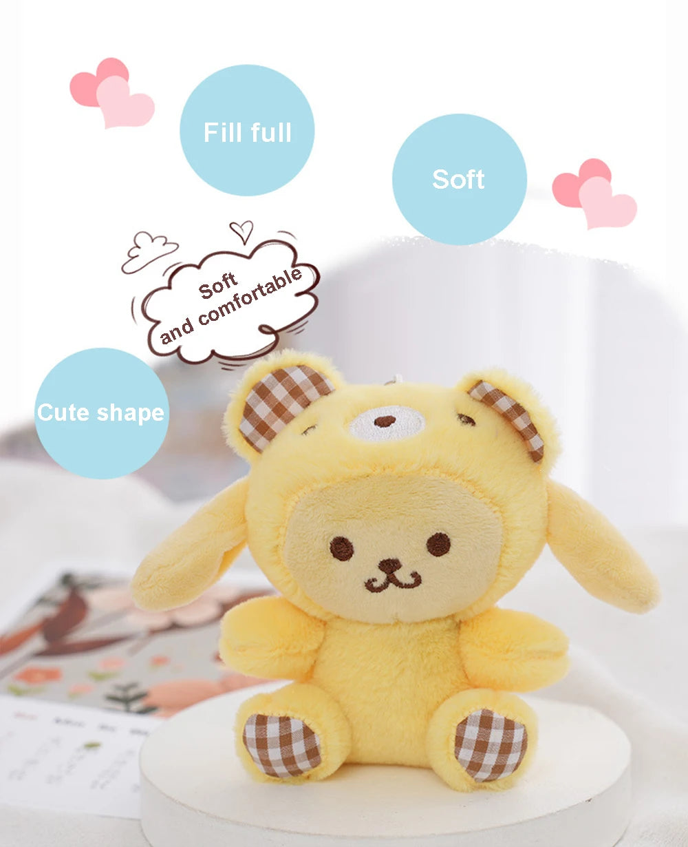 Sanrio Kawaii Plush Keychain — Hello Kitty, My Melody, Kuromi & Cinnamoroll Cartoon Bag Charm Pendant