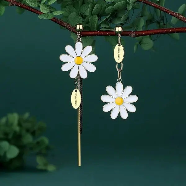 Pearl Moon Asymmetric Earrings - Butterfly Flower Zircon Drop Jewelry for Women Weddings