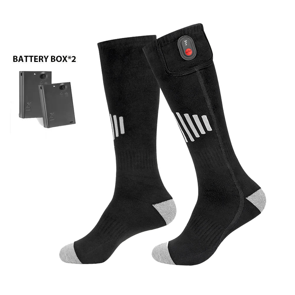 Rechargeable Heated Socks with Battery Box – Thermal Anti-Cold Winter Socks for Men & Women, Outdoor Camping, Ski & Sports Comfort Socks