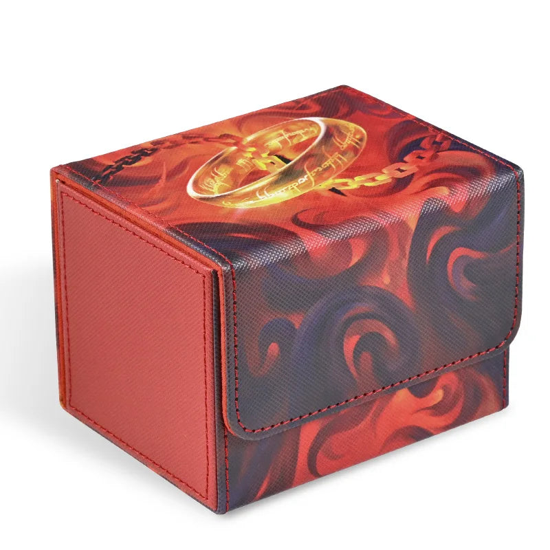 PU Leather TCG Deck Box - 120+ Sleeved Card Storage Case for Trading Cards, CCG & Magic Card Games
