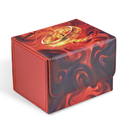 TCG Deck Box Card Holder - PU Leather Storage Case for 120+ Sleeved Trading Cards & CCG Games
