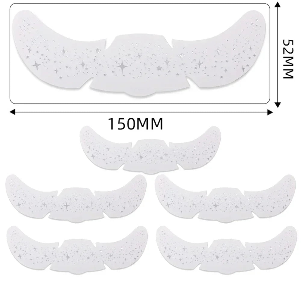 6pcs Hot Stamping Freckles Makeup Patches – Metallic Gold & Silver Temporary Tattoo Stickers for Face