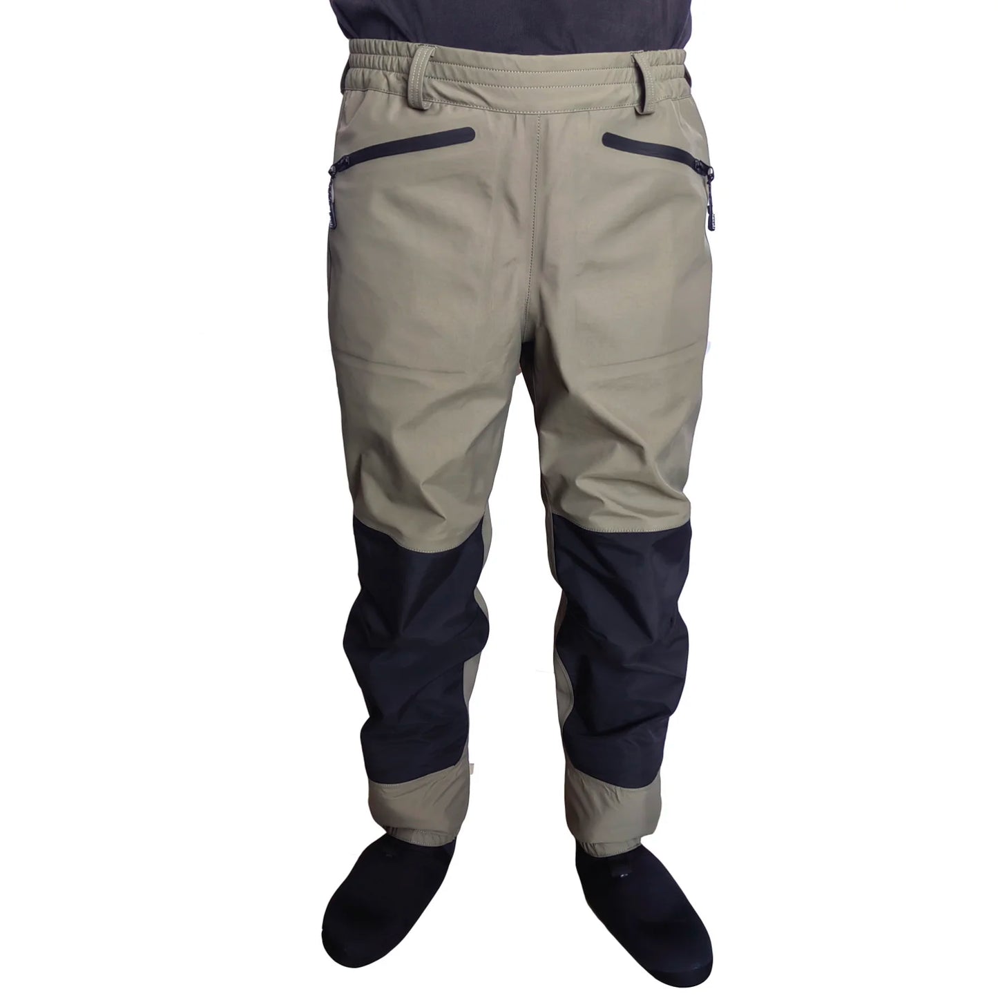 3 Layer Breathable Waterproof Fly Fishing Waist Waders – Stockingfoot High Pant Waders for Duck Hunting & Wading