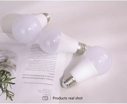 16-Color RGB LED Bulb E27 – Dimmable Multicolor 220V Household Lighting with 24-Key Remote & Neon Atmosphere Light