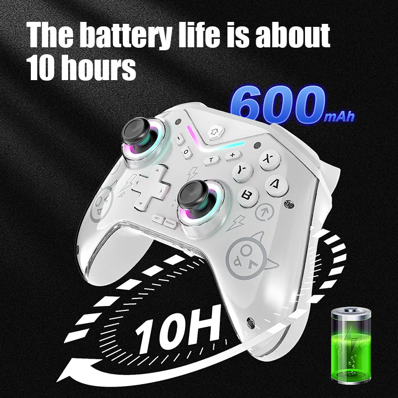 CM-619 Wireless Game Controller — Dual Motor, Dazzling Light, Compatible with iOS, Android & PC