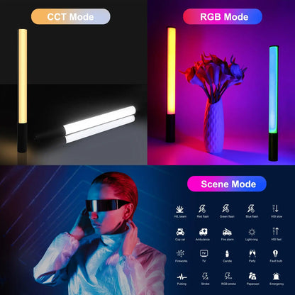 PULUZ 132 LED Handheld RGB Stick Light Full Color Fill Light Wand for Photography & Video Shooting