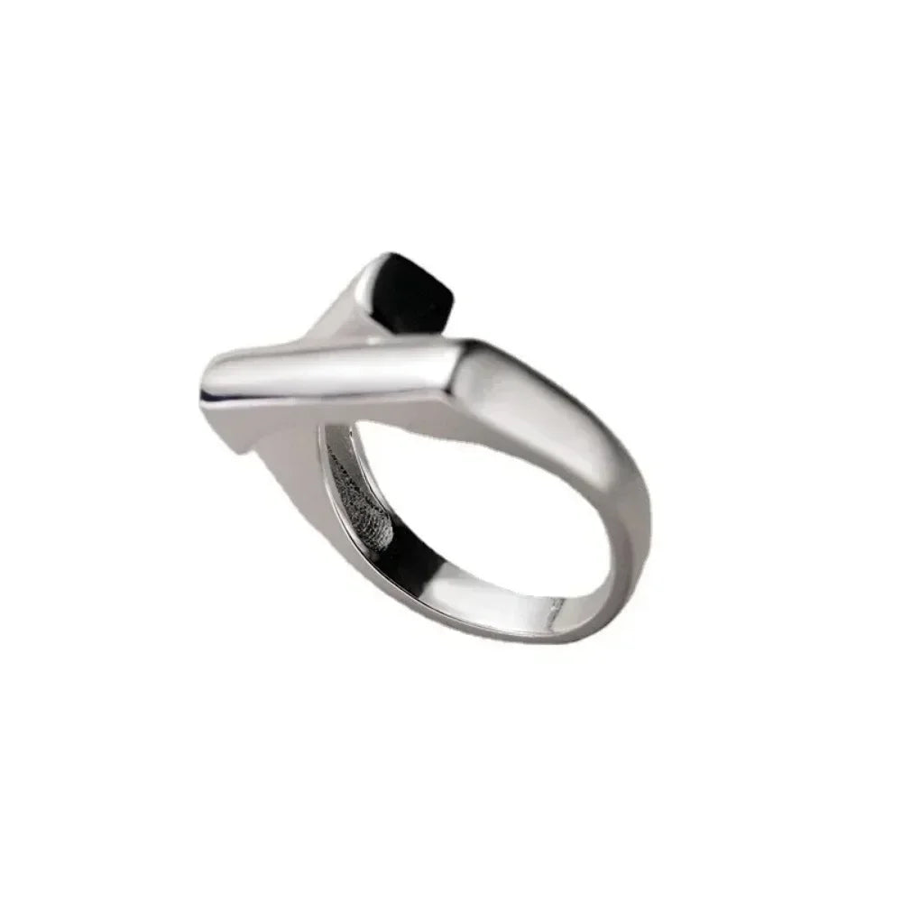 925 Sterling Silver Open Ring - Simple Vintage Handmade Finger Jewelry for Women, Party & Everyday Wear