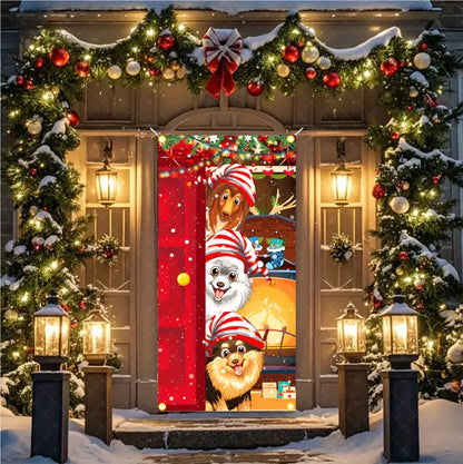 Christmas Hanging Door Banner – Antithetical Couplet Wall Decoration for Merry Christmas 2026 Party & Xmas Gift