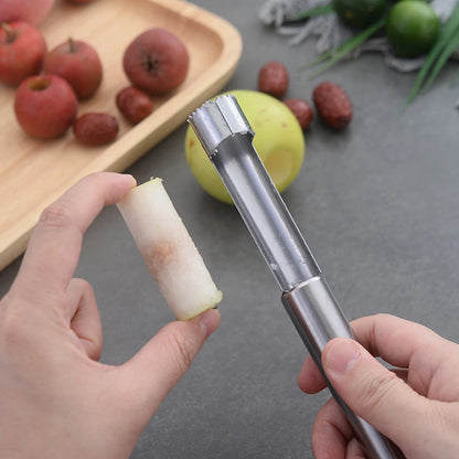 Stainless Steel Fruit Corer & Apple Seed Remover – Home Vegetable Tool for Pear, Red Dates, Hawthorn, and Kitchen Accessories