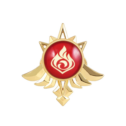Genshin Impact Sumeru Vision Pins - Anime Character Element Badge Lapel Brooch Collectible Accessories