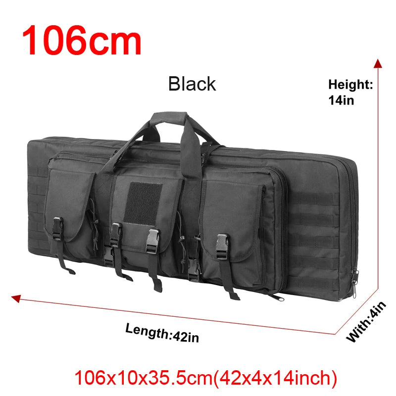 LQARMY Tactical Double Rifle Case – Molle Backpack Gun Holster for Hunting, Sniper & Airsoft (32/38/42/48 inch)
