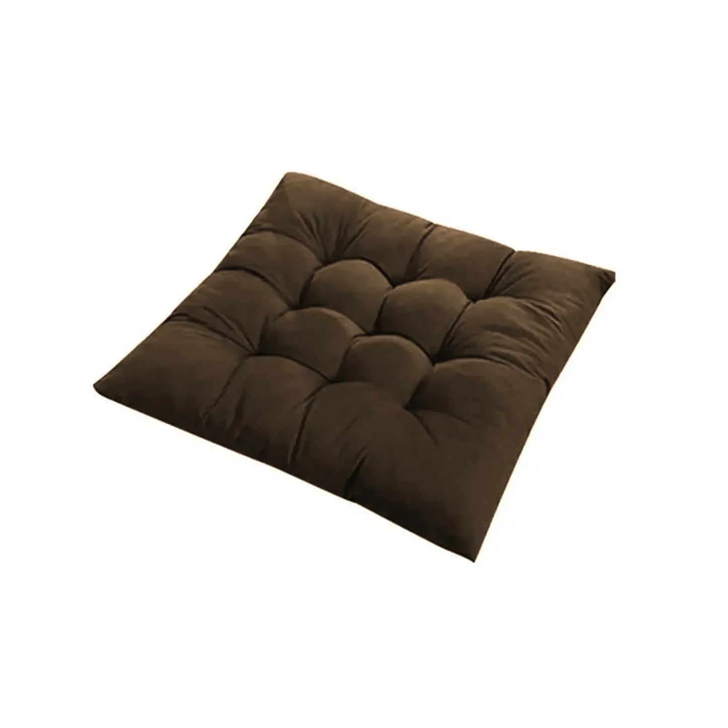 Solid Square Chair Cushion – Seat Pad with Anti-Skid Strap, Indoor & Outdoor Sofa Pillow for Home, Office & Car