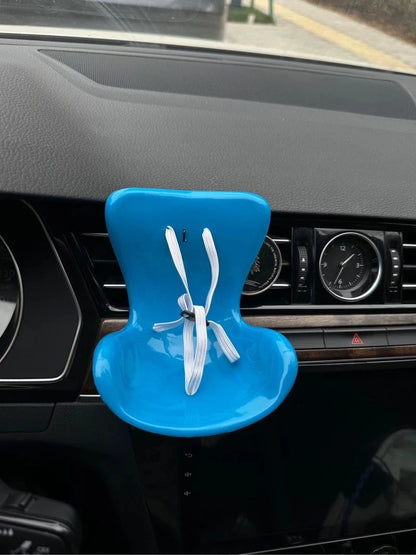 New 15-17cm Labubu Doll Safety Seat – Cute Doll Air Outlet Aromatherapy Decoration for Car Interior