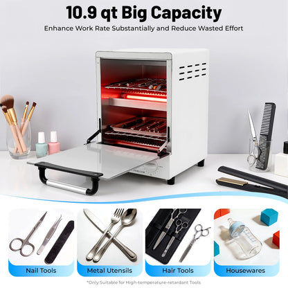 1000W Metal Tool Sterilizer - High-Temperature Dry Heat Cleaning & Sterilizing Cabinet