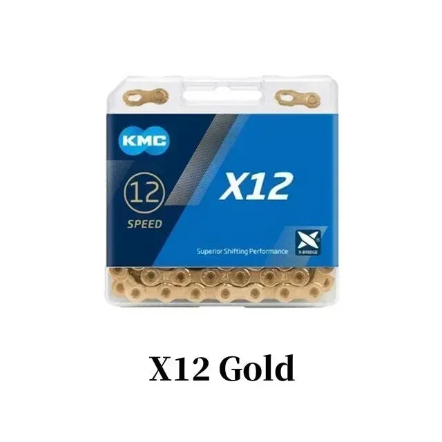 KMC X8 X9 X10 X11 X12 Bicycle Chain – 8v, 9v, 10v, 11v, 12v, 118L/126L, Road/MTB Chain with Quick-Link for SHIMANO SRAM Crankset