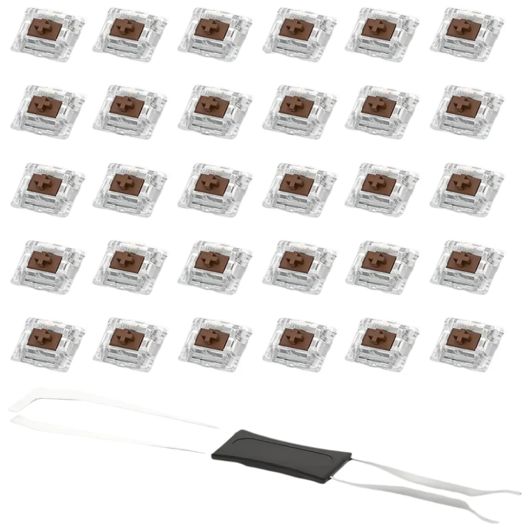 Mechanical Keyboard Switch Set - 50/100pcs Hot Swappable Blue Red Brown Black Switches with Keycap Puller