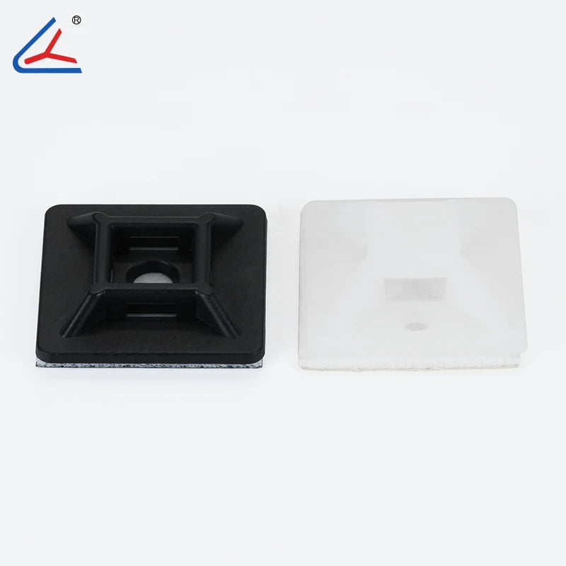 ND 20/50/100PCS Self-Adhesive Cable Tie Mounts – Zip Wire Tie Holder with Screw Hole Base