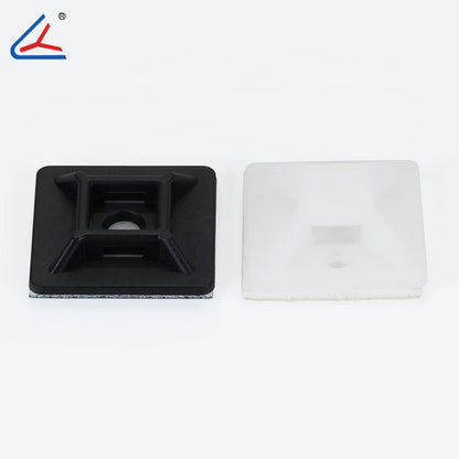 ND 20/50/100PCS Self-Adhesive Cable Tie Mounts – Zip Wire Tie Holder with Screw Hole Base