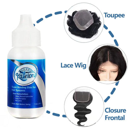 Waterproof Lace Wig Glue | 38ml Liquid Adhesive for Lace Front Wigs, Hair Wax Stick, Tint Spray & Elastic Melt Band