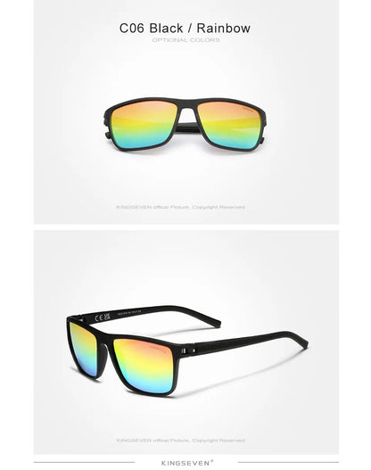KINGSEVEN Classic Polarized Sunglasses - UV400 Square Frame Eyewear for Men & Women