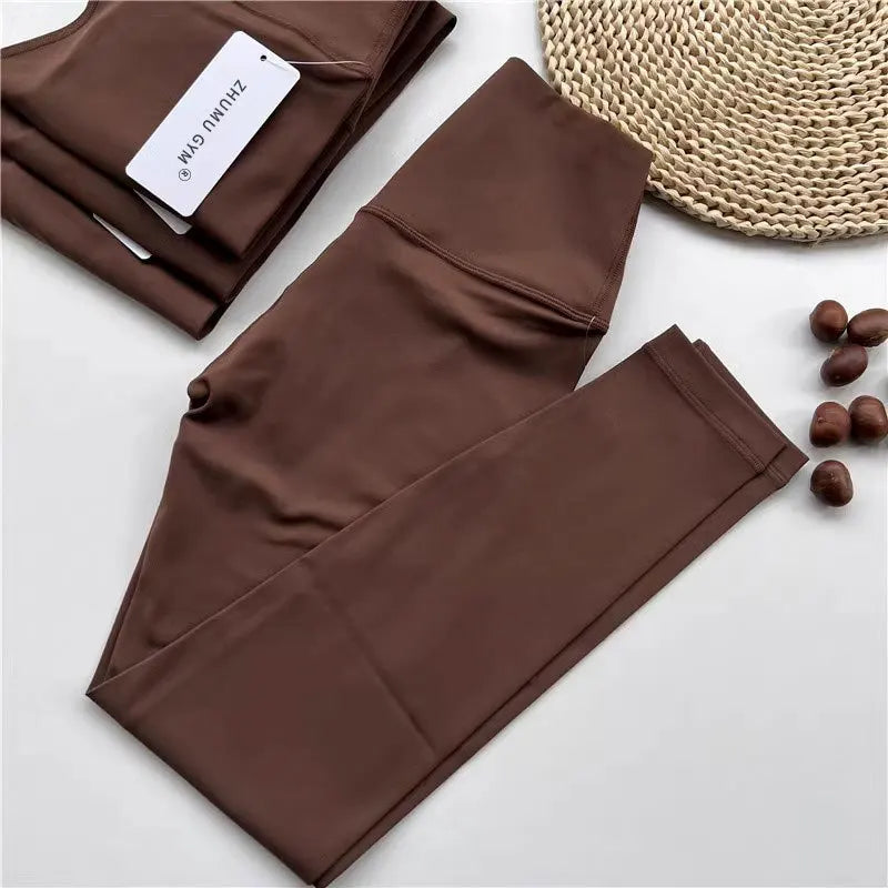 Women’s High Waist Seamless Yoga Leggings — Fitness Gym Jogging Quick Dry Push Up Slim Pants
