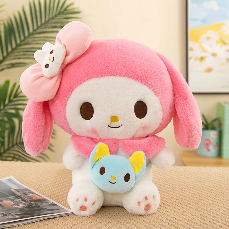 Sanrio Kuromi Plush Dolls — 40/50cm Kawaii My Melody & Cinnamoroll Soft Stuffed Anime Animals, Cartoon Pillow Decor for Kids