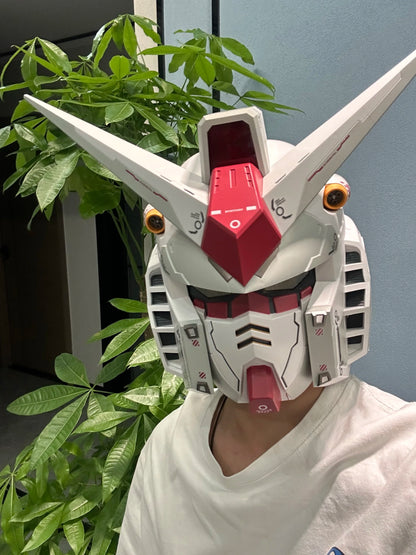 Vol.1 RX-78-02 Cyberpunk Helmet – 1:1 Mech Robot Mask with Touch Control Light, Cosplay Costume & Halloween Toy Gift for Kids