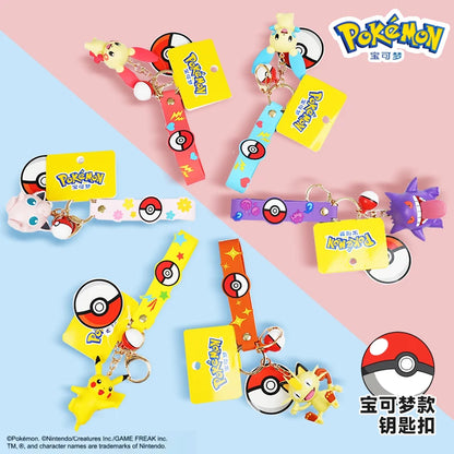 Genuine Pokémon Keychain Figures – Morpeko, Gengar, Meowth, Cubone & Jigglypuff Anime Action Toy Keyring Fragrance Pendant Gift