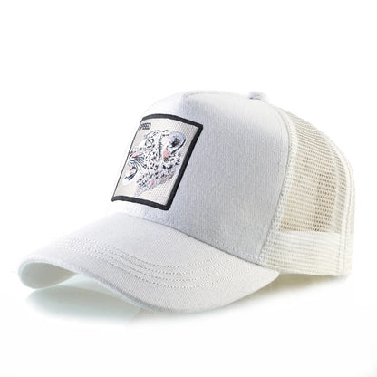Goat Patch Trucker Cap - Embroidered Adjustable Snapback Baseball Hat for Men & Women