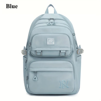 Large Capacity Student Backpack | Casual Waterproof Nylon Double-Shoulder College & Travel Bag