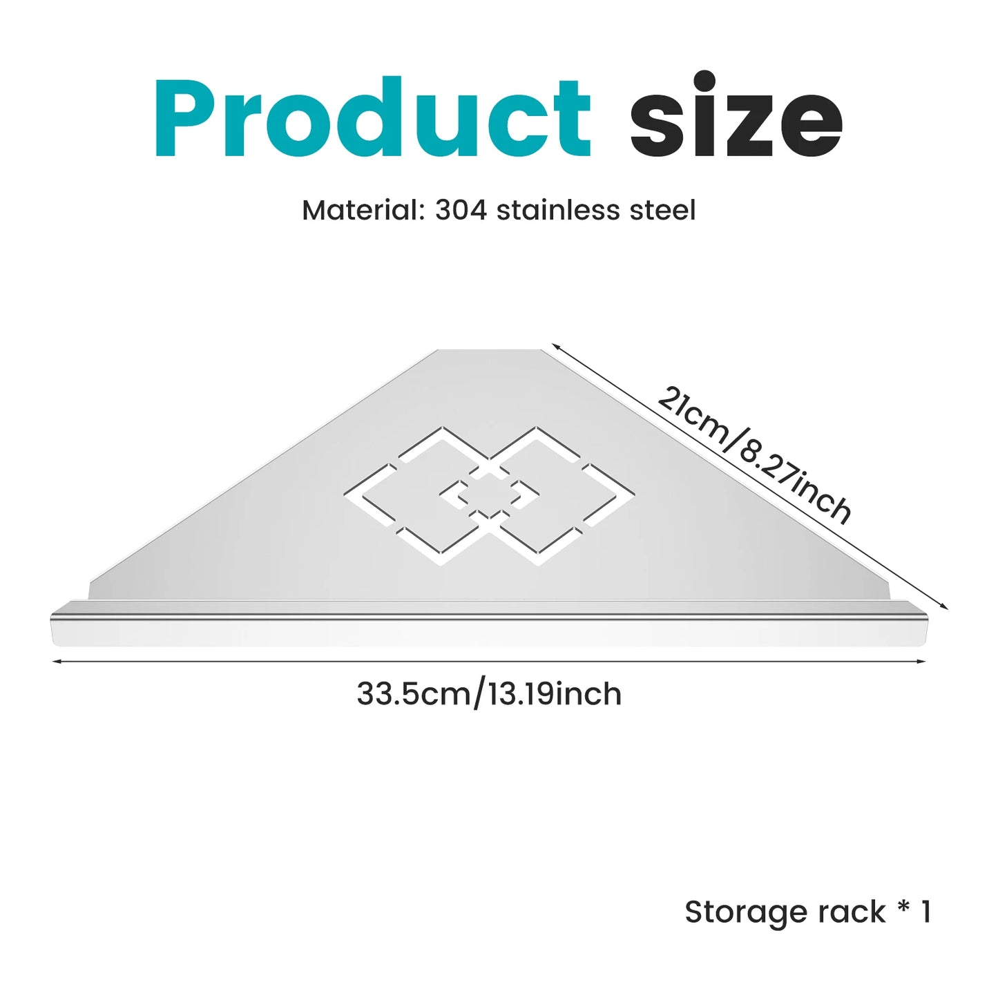 Stainless Steel Bathroom Wall Shelf – Corner Shower Storage Rack for Shampoo, Makeup & Bathroom Organization