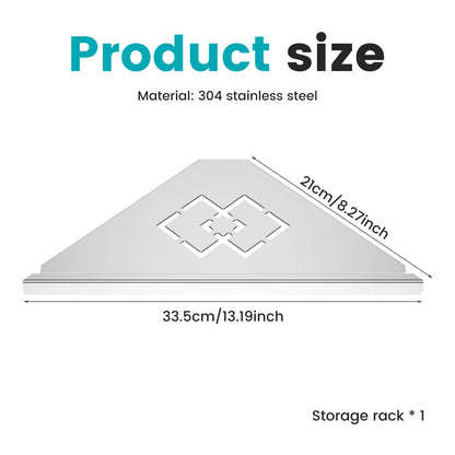Stainless Steel Bathroom Wall Shelf – Corner Shower Storage Rack for Shampoo, Makeup & Bathroom Organization