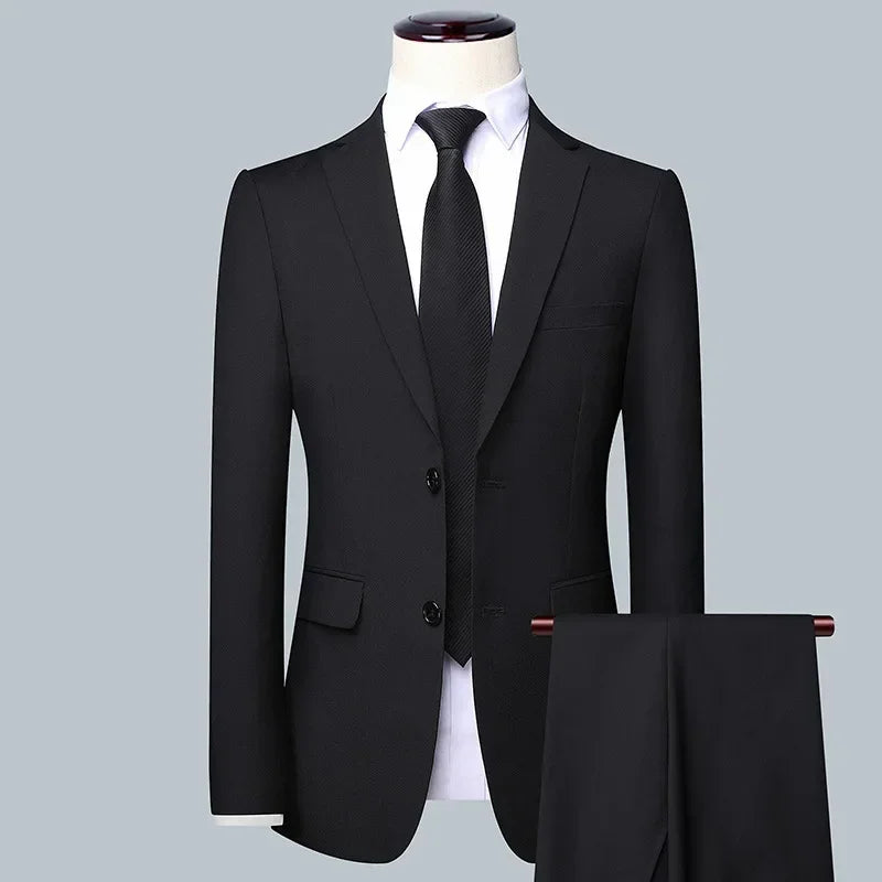 2024 Men's 3-Piece Suit Set – Blazer, Vest & Trousers | Formal Business & Wedding Outfit M-6XL