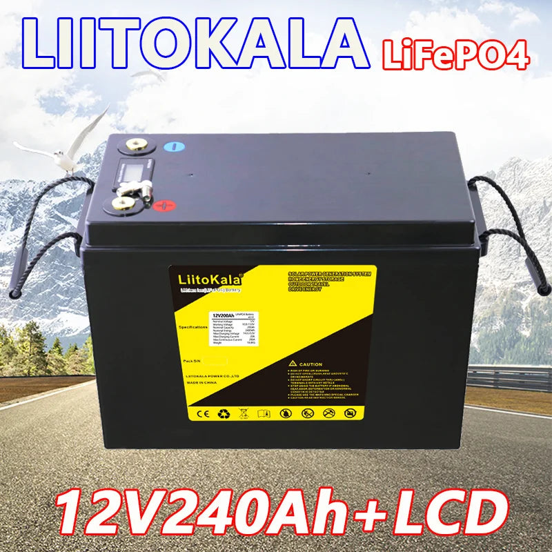LiitoKala LiFePO4 Battery - 12V Lithium Battery 90Ah-300Ah For RV, Camper, Golf Cart, Off-Road & Off-Grid Power