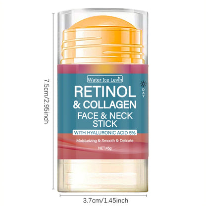 Retinol Lifting & Firming Face Cream Stick — Collagen Moisturizer, Wrinkle Smoothing, Whitening & Brightening Skincare