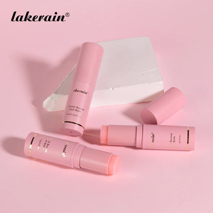Wrinkle Bounce Multi Balm Stick - Deep Hydrating Pink Facial Balm and Makeup Base for Smooth, Glowing Skin