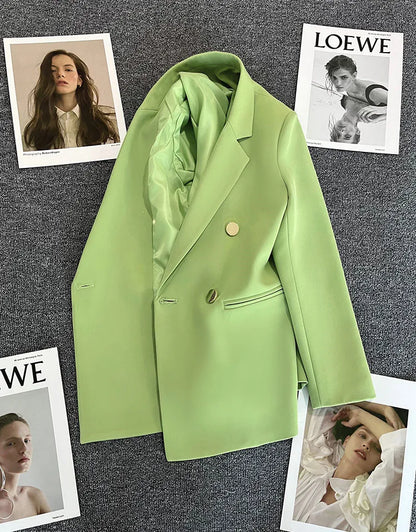 2023 Women's Elegant Single Button Blazer – Slim Fit Long Sleeve Office Jacket for Autumn & Winter