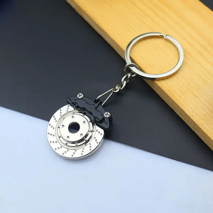 Creative Gear Head Keychain – Speed Gearbox & Turbo Hub Brake Disc Pendant for Car Keys, Shock Absorber Keyring