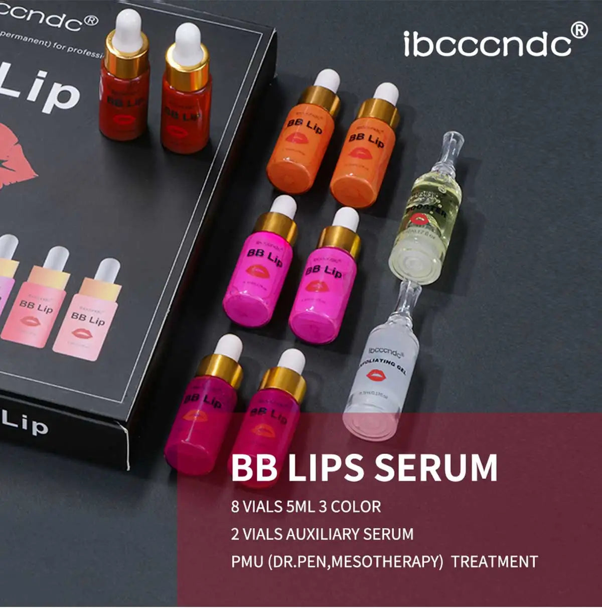 BB Lips Ampoule Serum Starter Set – Semi-Permanent Tinted Lip Gloss, Moisturizing & Long-Lasting Lip Care with Free Shipping