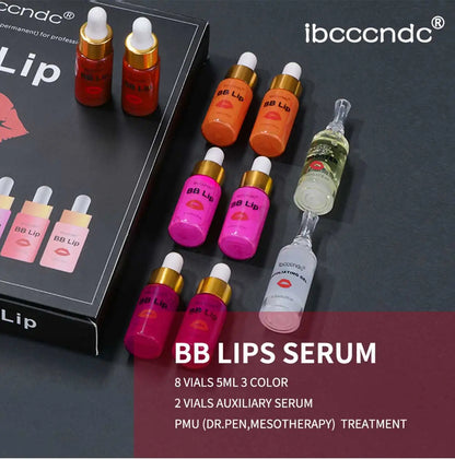 BB Lips Ampoule Serum Starter Set – Semi-Permanent Tinted Lip Gloss, Moisturizing & Long-Lasting Lip Care with Free Shipping