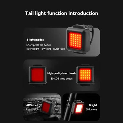 Mini Mountain Bike Front Light – Multifunctional Strong LED Bicycle Flashlight with Backpack Buckle for Outdoor Cycling Safety