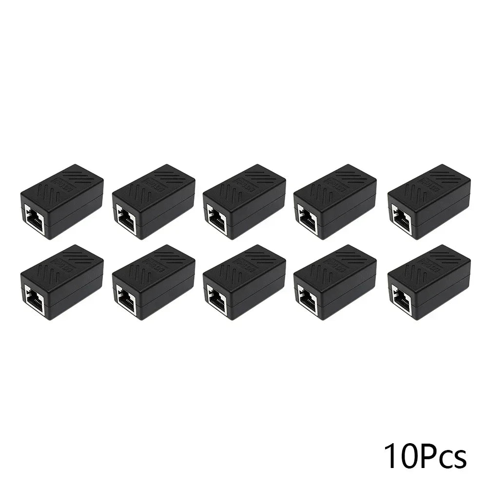 5/10/20Pcs RJ45 Ethernet Coupler – Female to Female LAN Connector Adapter for Cat5e, Cat6, Cat7 Cable Extender