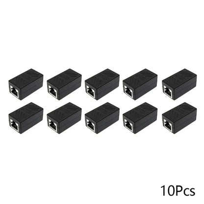 5/10/20Pcs RJ45 Ethernet Coupler – Female to Female LAN Connector Adapter for Cat5e, Cat6, Cat7 Cable Extender