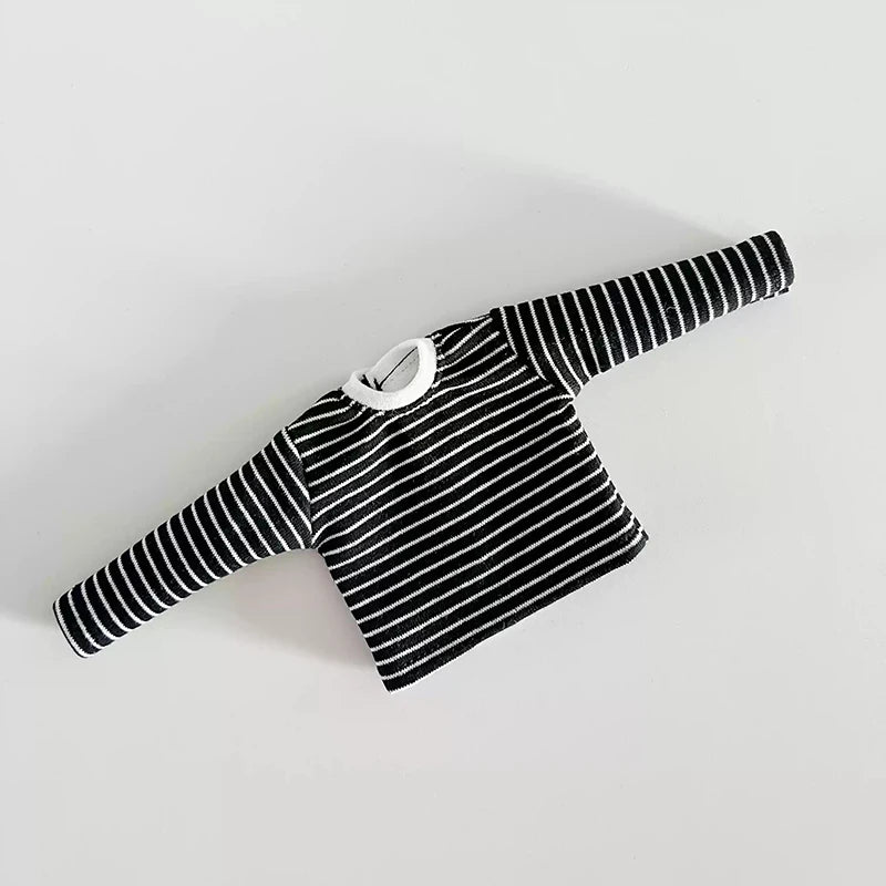 DLBell Blyth Doll Clothes – Casual Striped T-Shirt & Sweatpants Outfit for 1/6 Blyth, OB24, Azone, Pullip Dolls